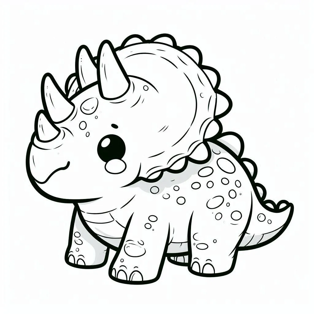 Dibujos para colorear e imprimir Triceratops Dinosaur