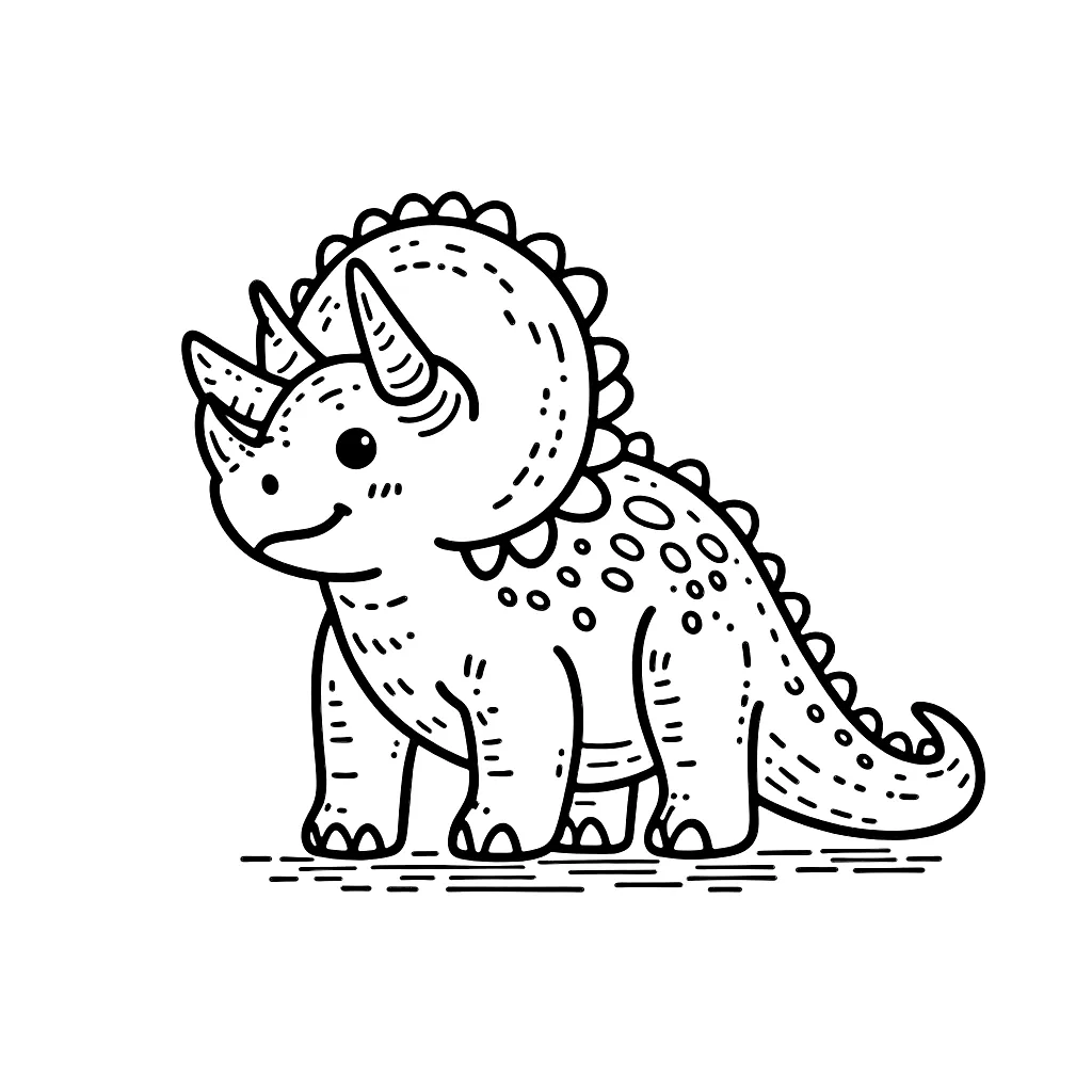 Dibujos para colorear e imprimir Triceratops Dinosaur