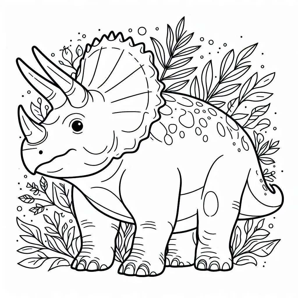 Dibujos para colorear e imprimir Triceratops Dinosaur