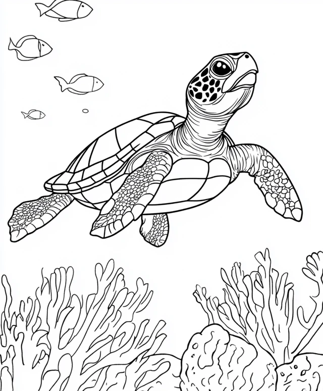 Turtle coloring pages 11