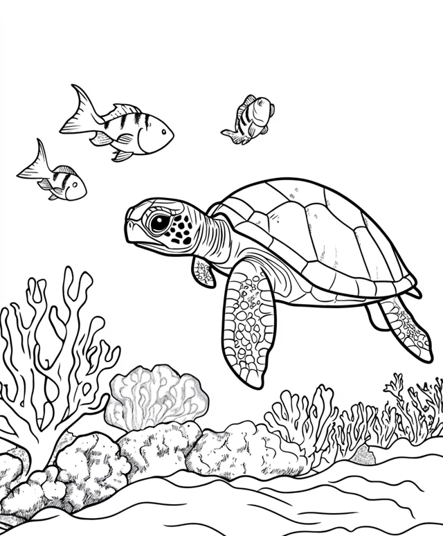 Dibujos para colorear e imprimir Turtle