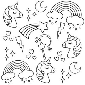 Dibujos para colorear e imprimir Unicorns