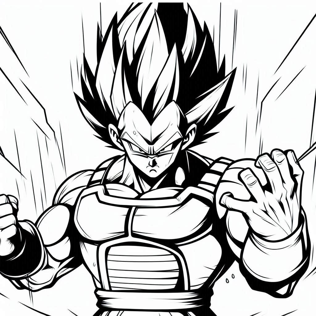 Dibujos para colorear e imprimir Vegeta