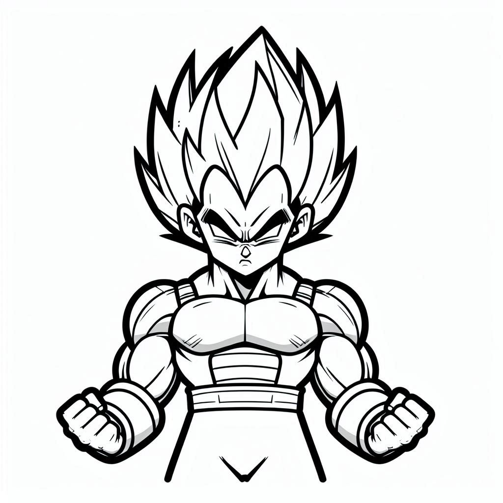 Dibujos para colorear e imprimir Vegeta