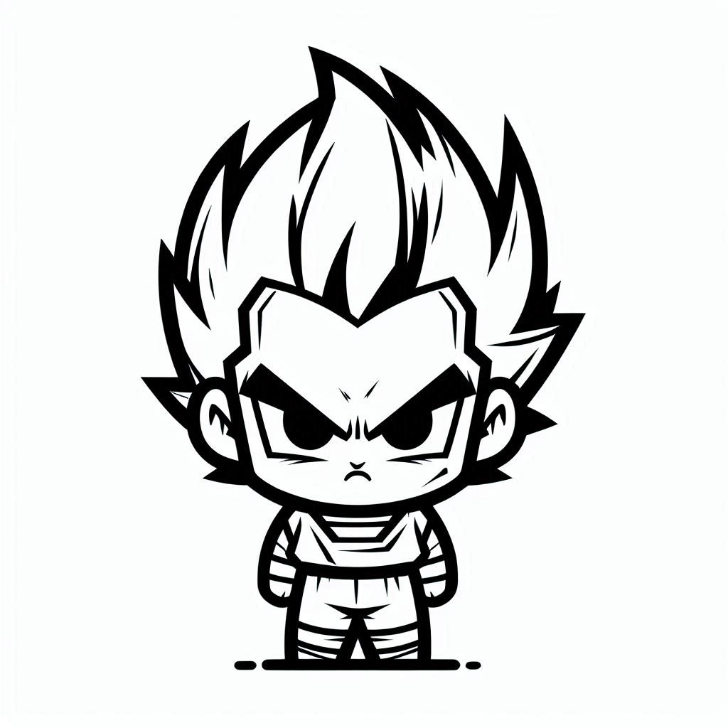 Dibujos para colorear e imprimir Vegeta