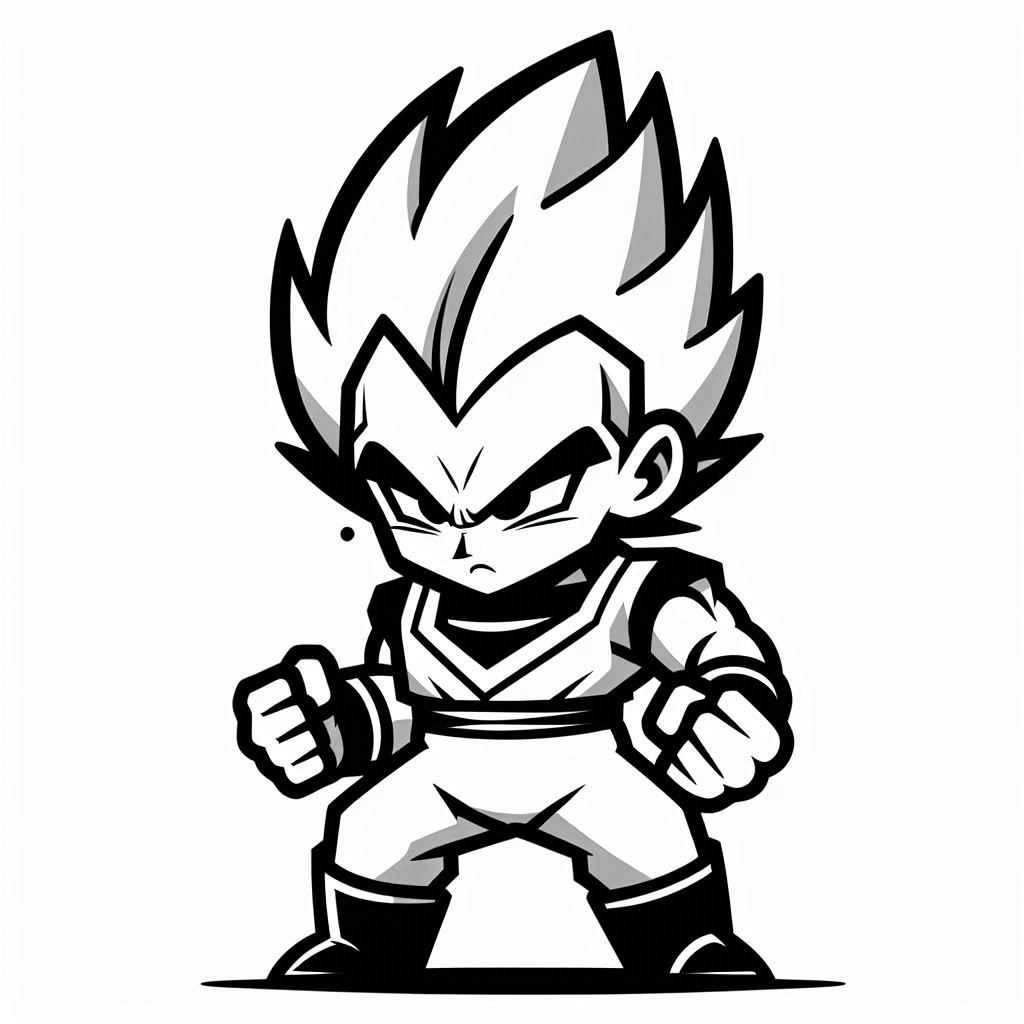 Dibujos para colorear e imprimir Vegeta