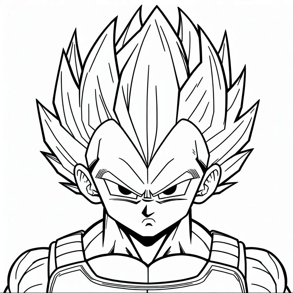 Dibujos para colorear e imprimir Vegeta