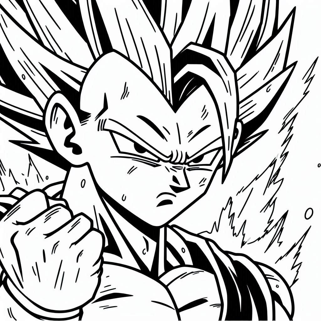 Dibujos para colorear e imprimir Vegeta