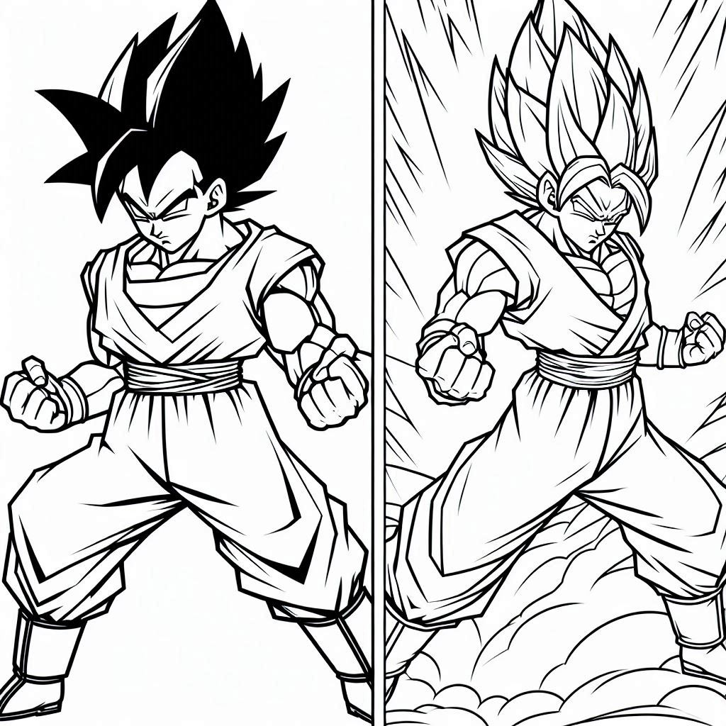 Dibujos para colorear e imprimir Vegeta