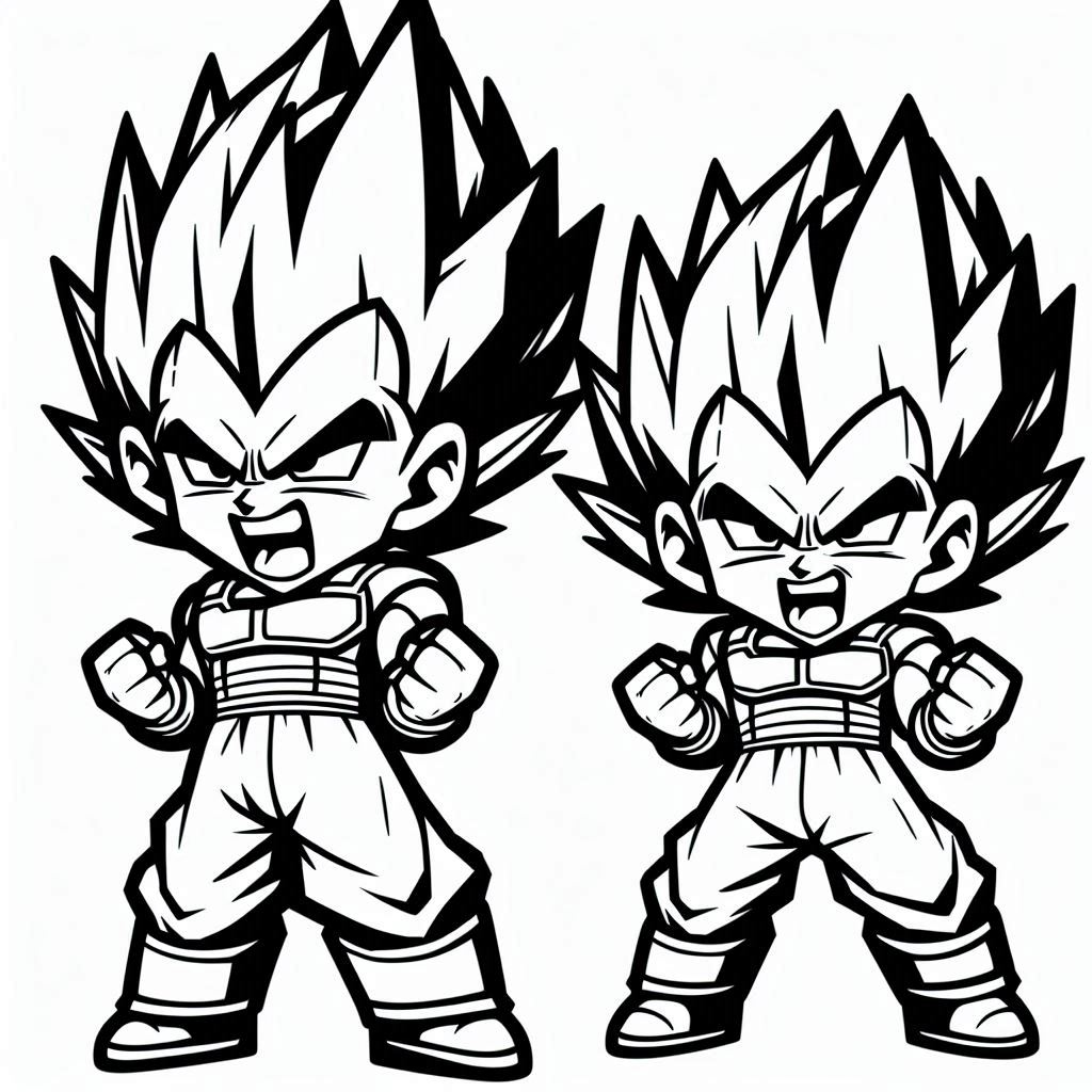 Dibujos para colorear e imprimir Vegeta