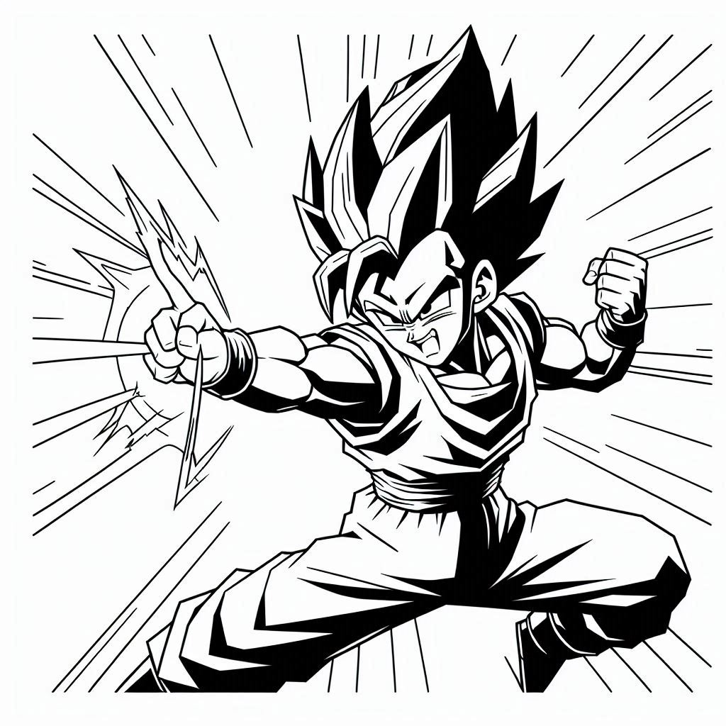 Dibujos para colorear e imprimir Vegeta