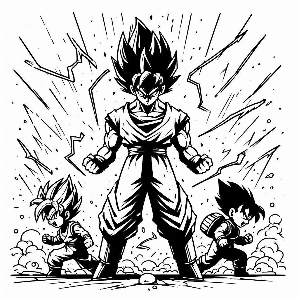 Dibujos para colorear e imprimir Vegeta