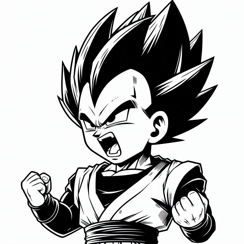 Dibujos para colorear e imprimir Vegeta