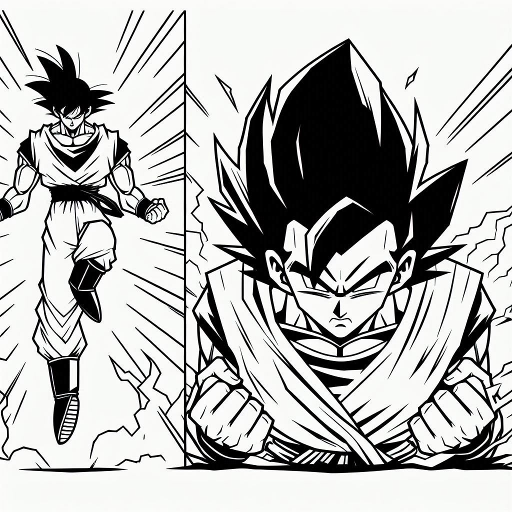 Dibujos para colorear e imprimir Vegeta