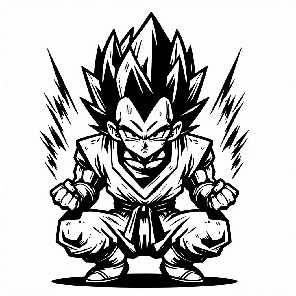 Dibujos para colorear e imprimir Vegeta