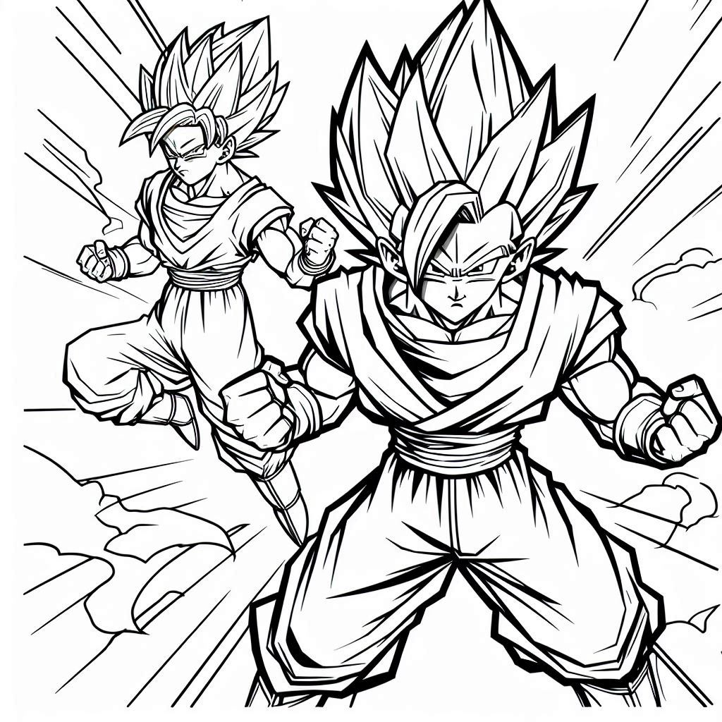 Dibujos para colorear e imprimir Vegeta