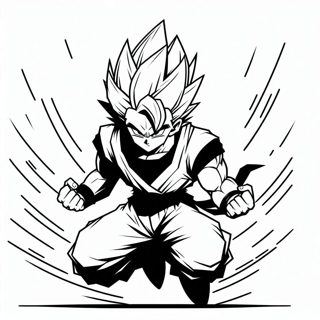 Dibujos para colorear e imprimir Vegeta