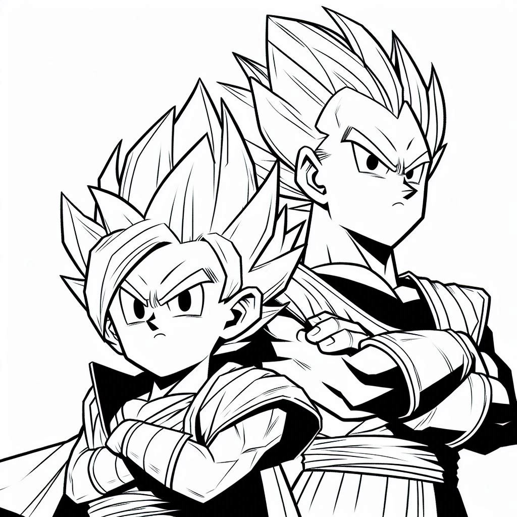 Dibujos para colorear e imprimir Vegeta