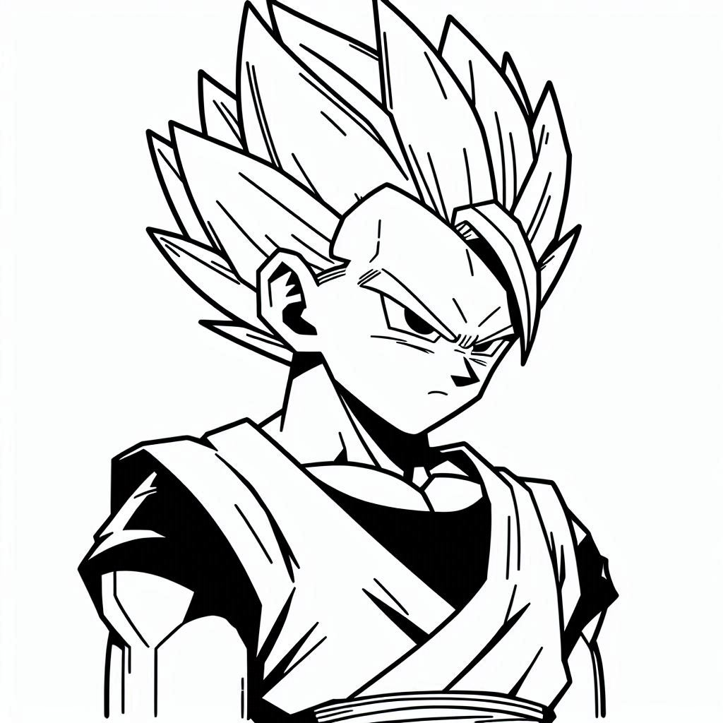 Dibujos para colorear e imprimir Vegeta