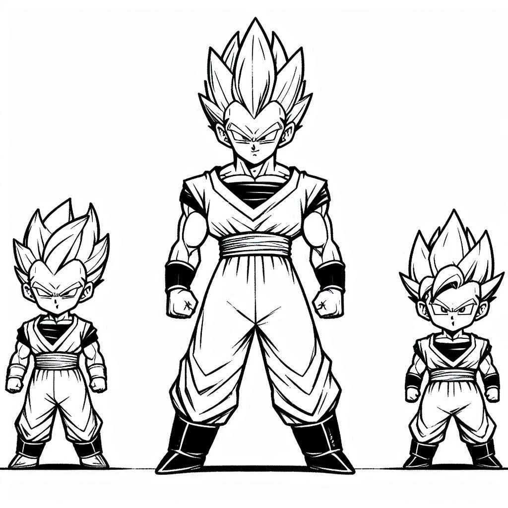 Dibujos para colorear e imprimir Vegeta