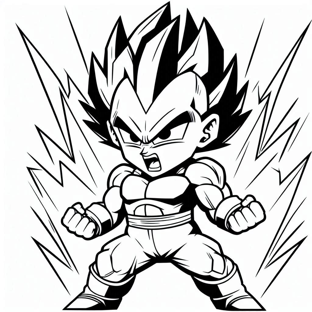 Dibujos para colorear e imprimir Vegeta