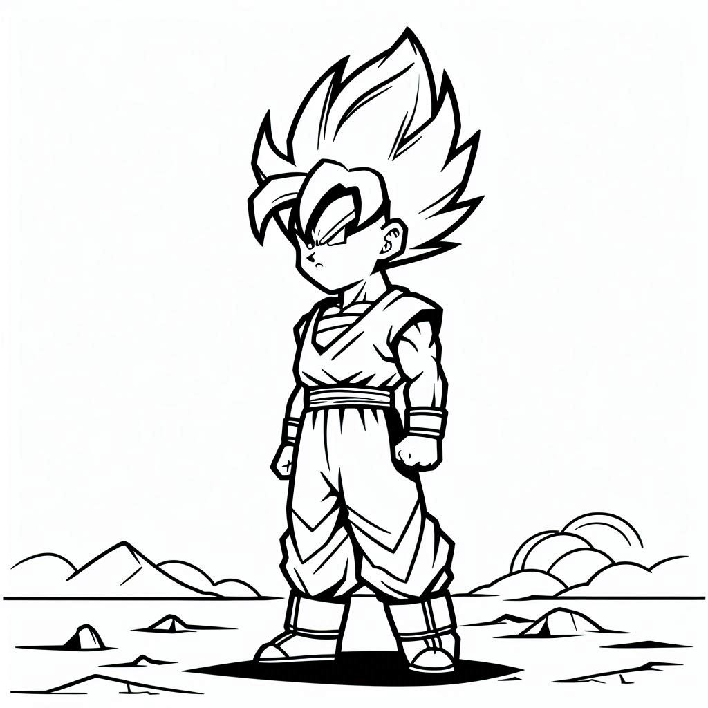 Dibujos para colorear e imprimir Vegeta