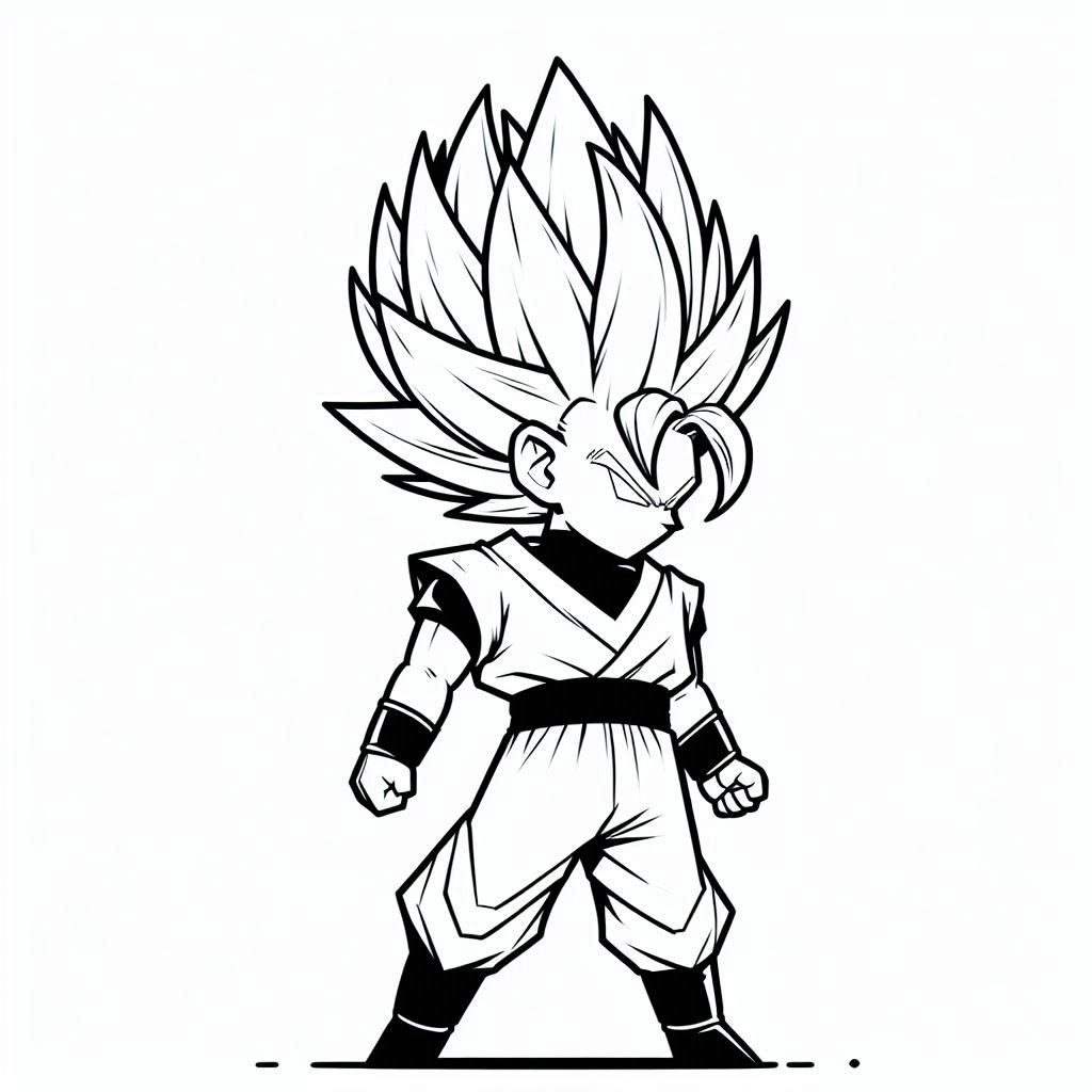 Dibujos para colorear e imprimir Vegeta