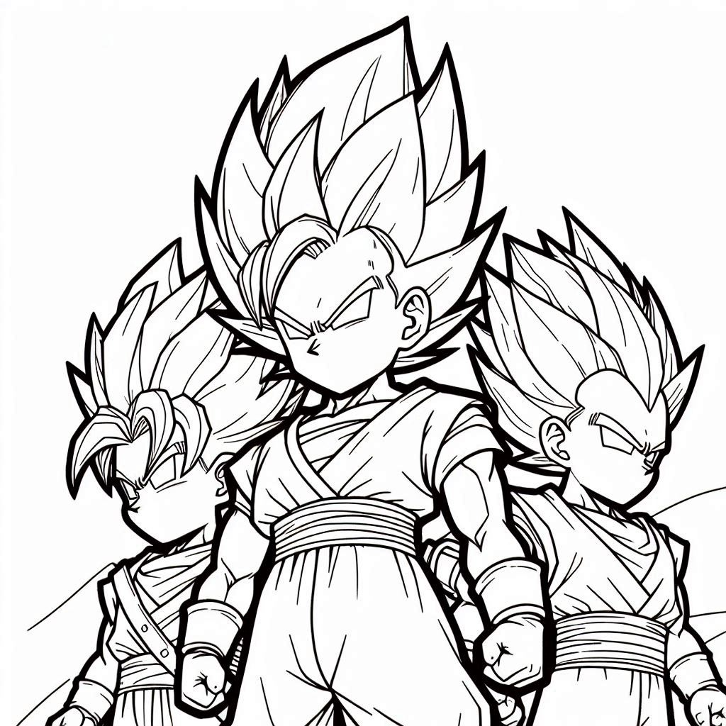 Dibujos para colorear e imprimir Vegeta