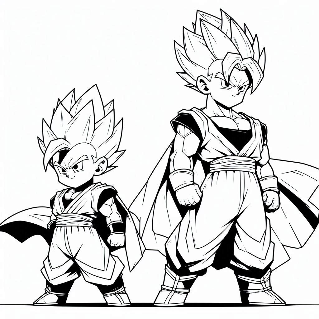 Dibujos para colorear e imprimir Vegeta