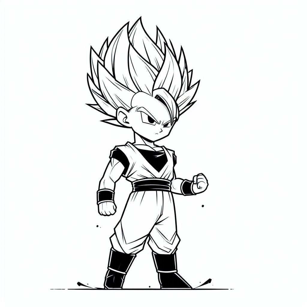 Dibujos para colorear e imprimir Vegeta