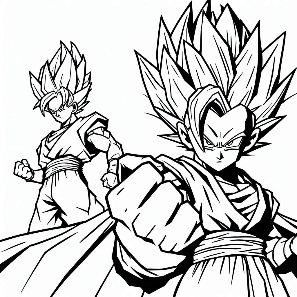 Dibujos para colorear e imprimir Vegeta