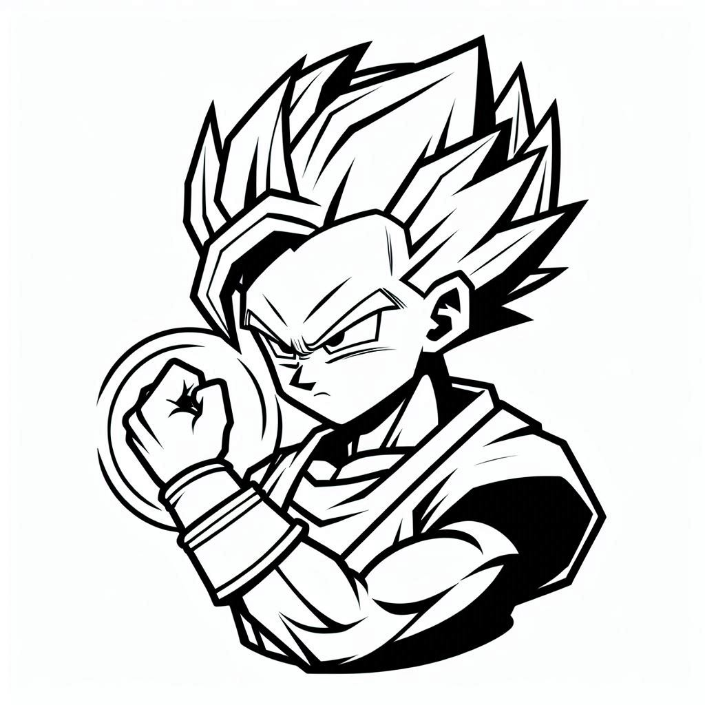 Dibujos para colorear e imprimir Vegeta