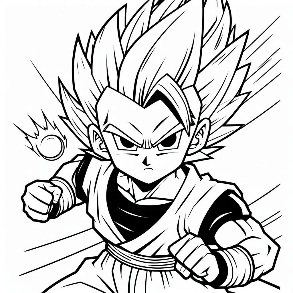 Dibujos para colorear e imprimir Vegeta