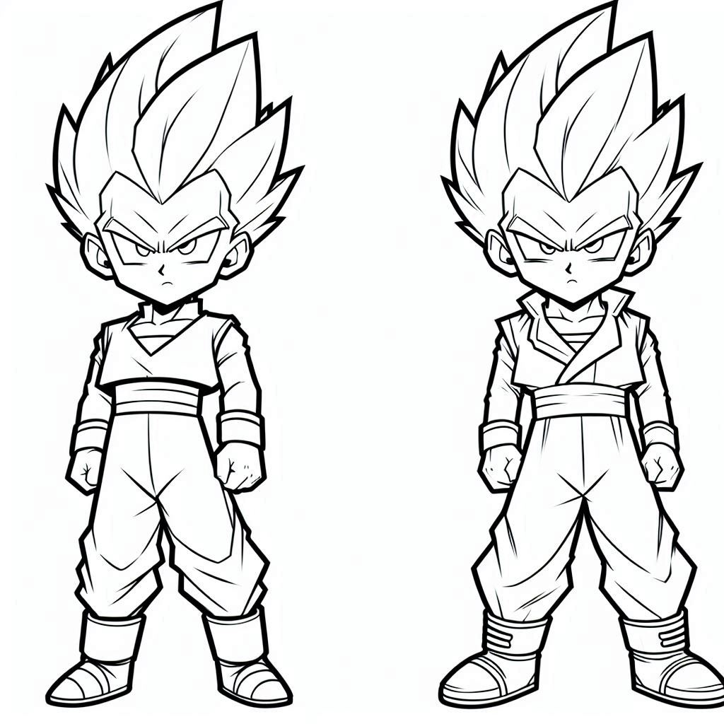 Dibujos para colorear e imprimir Vegeta