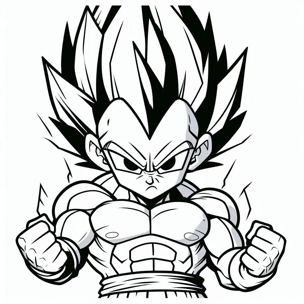 Dibujos para colorear e imprimir Vegeta