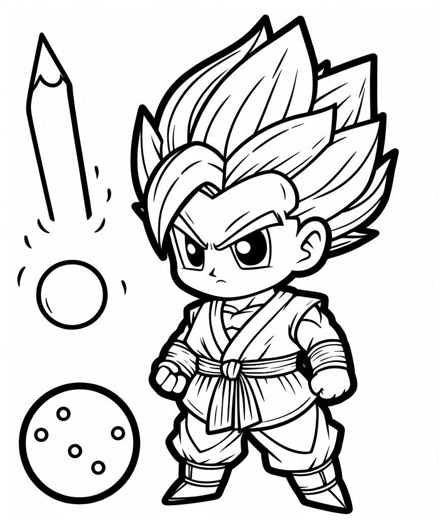 Dibujos para colorear e imprimir Vegeta