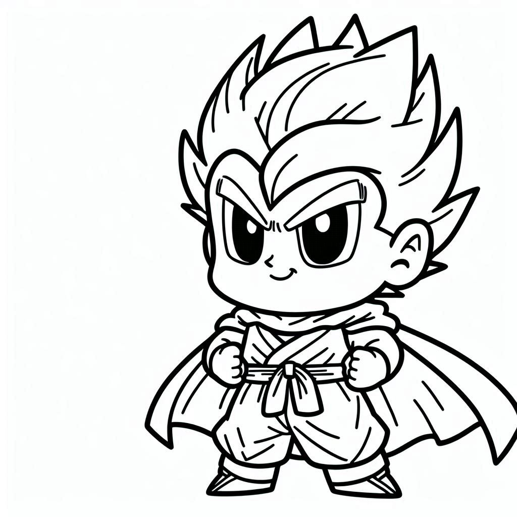 Dibujos para colorear e imprimir Vegeta