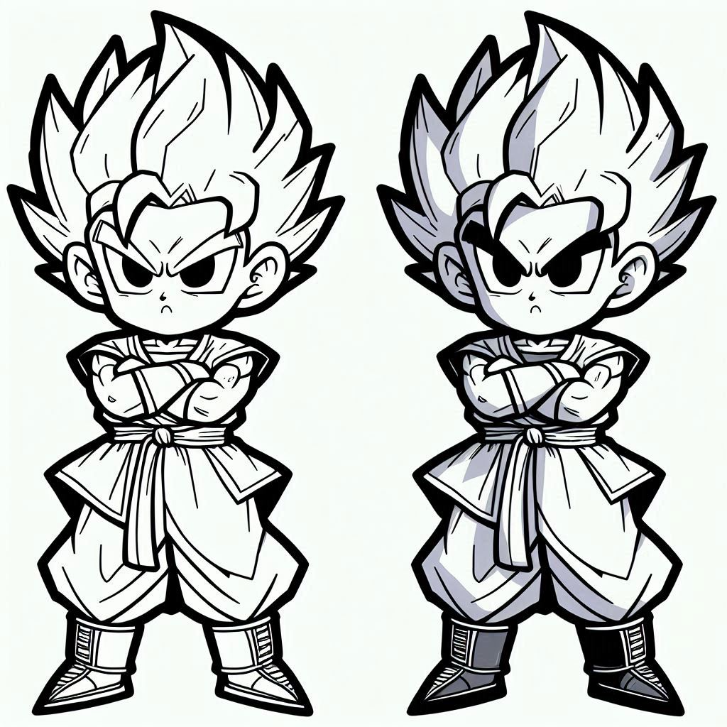 Dibujos para colorear e imprimir Vegeta