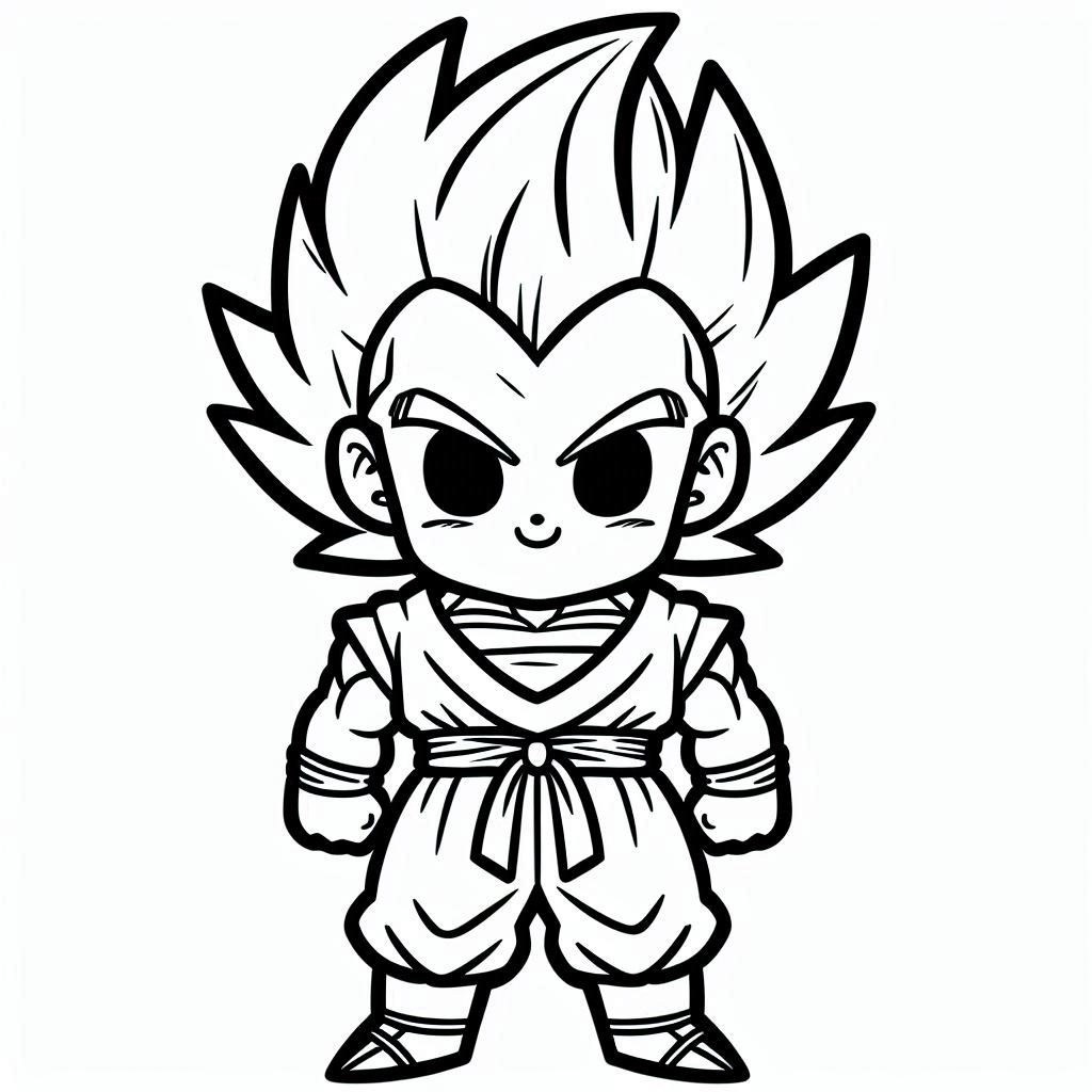 Dibujos para colorear e imprimir Vegeta