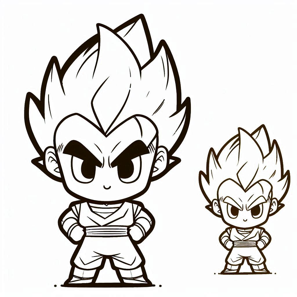 Dibujos para colorear e imprimir Vegeta