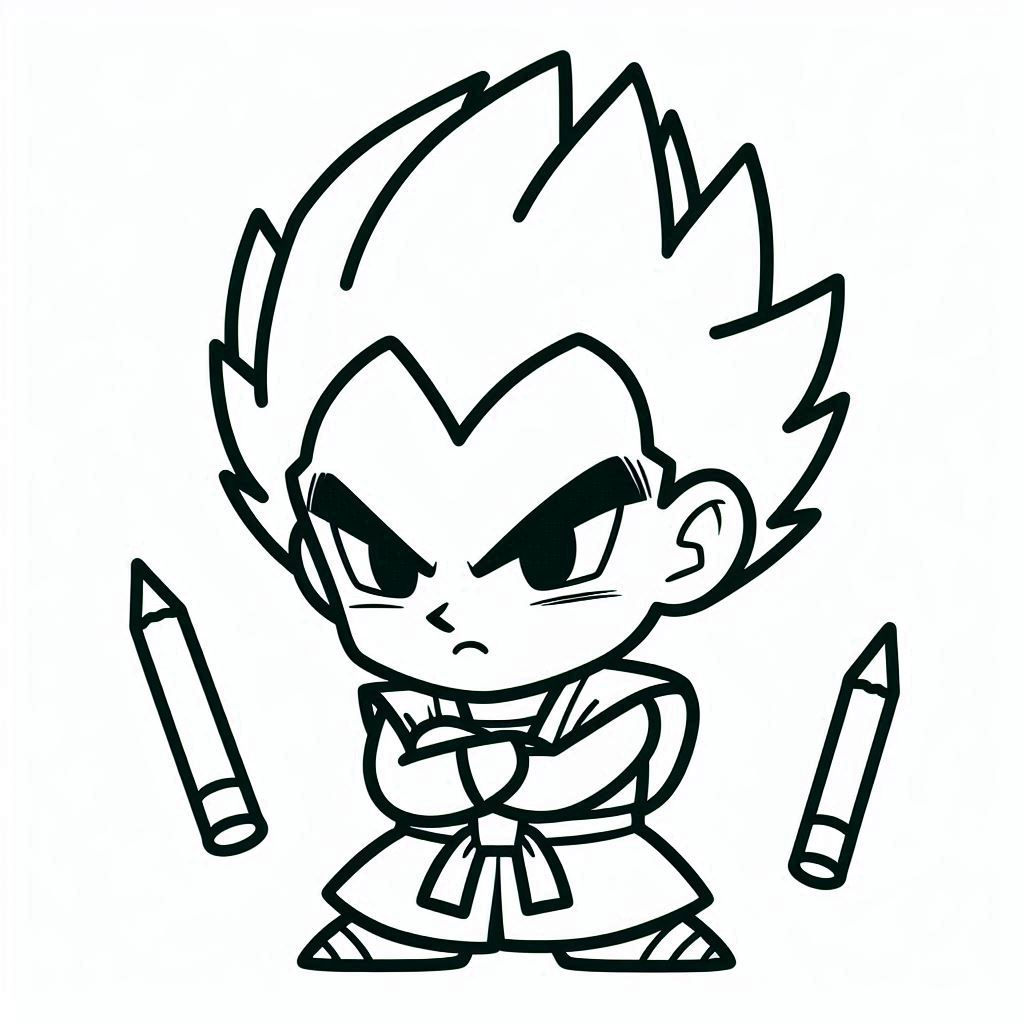 Dibujos para colorear e imprimir Vegeta