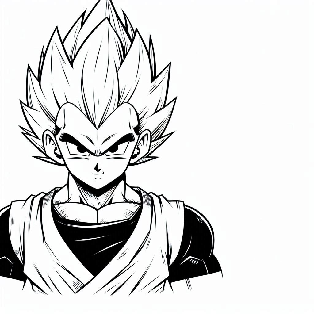 Dibujos para colorear e imprimir Vegeta