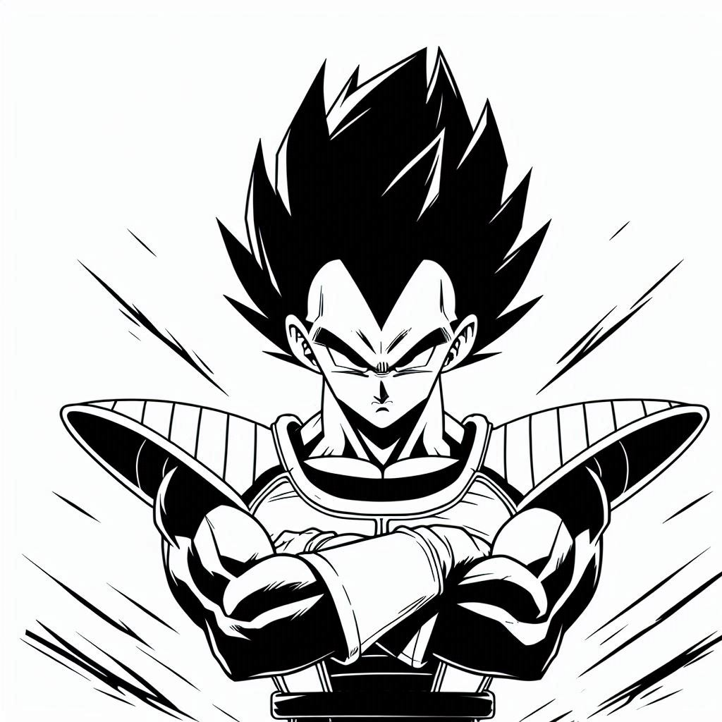 Dibujos para colorear e imprimir Vegeta