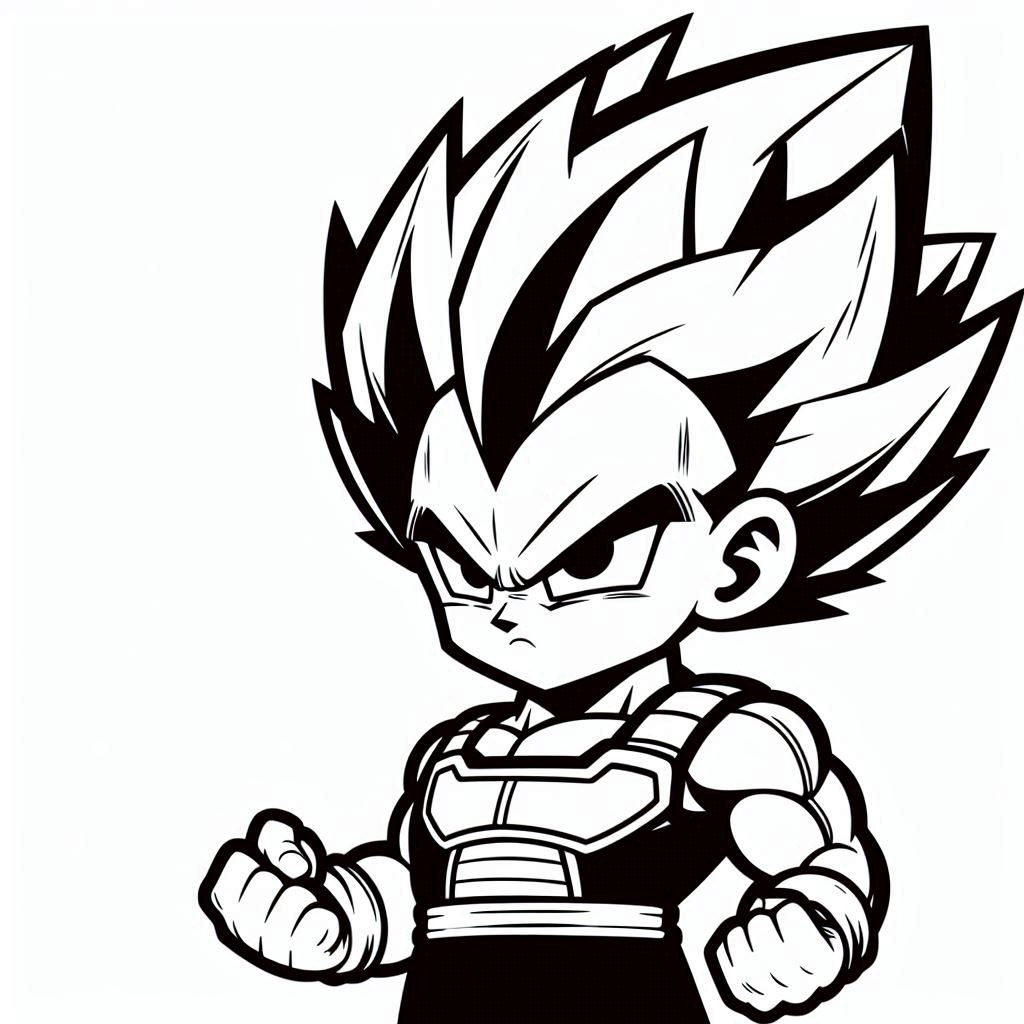 Dibujos para colorear e imprimir Vegeta