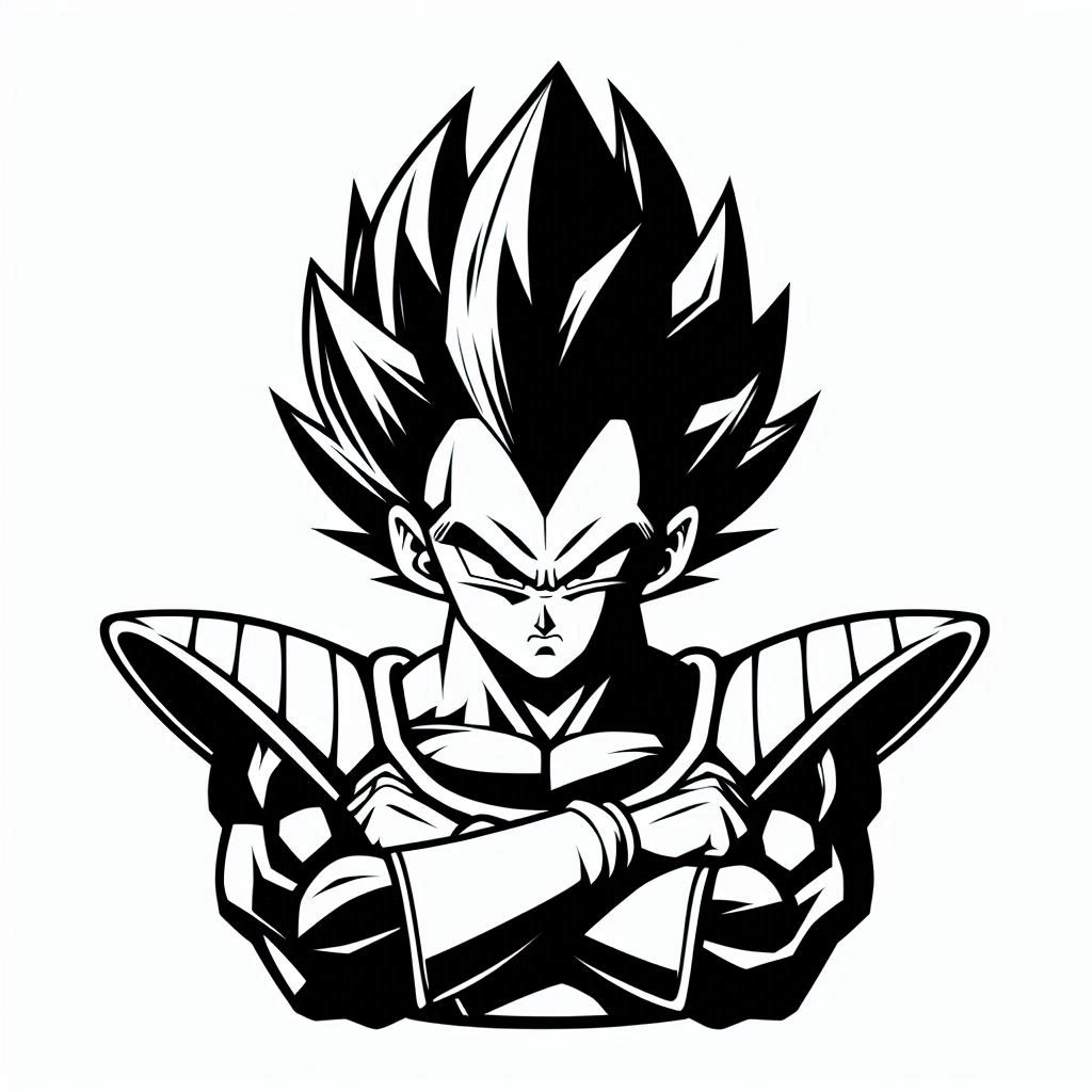 Dibujos para colorear e imprimir Vegeta