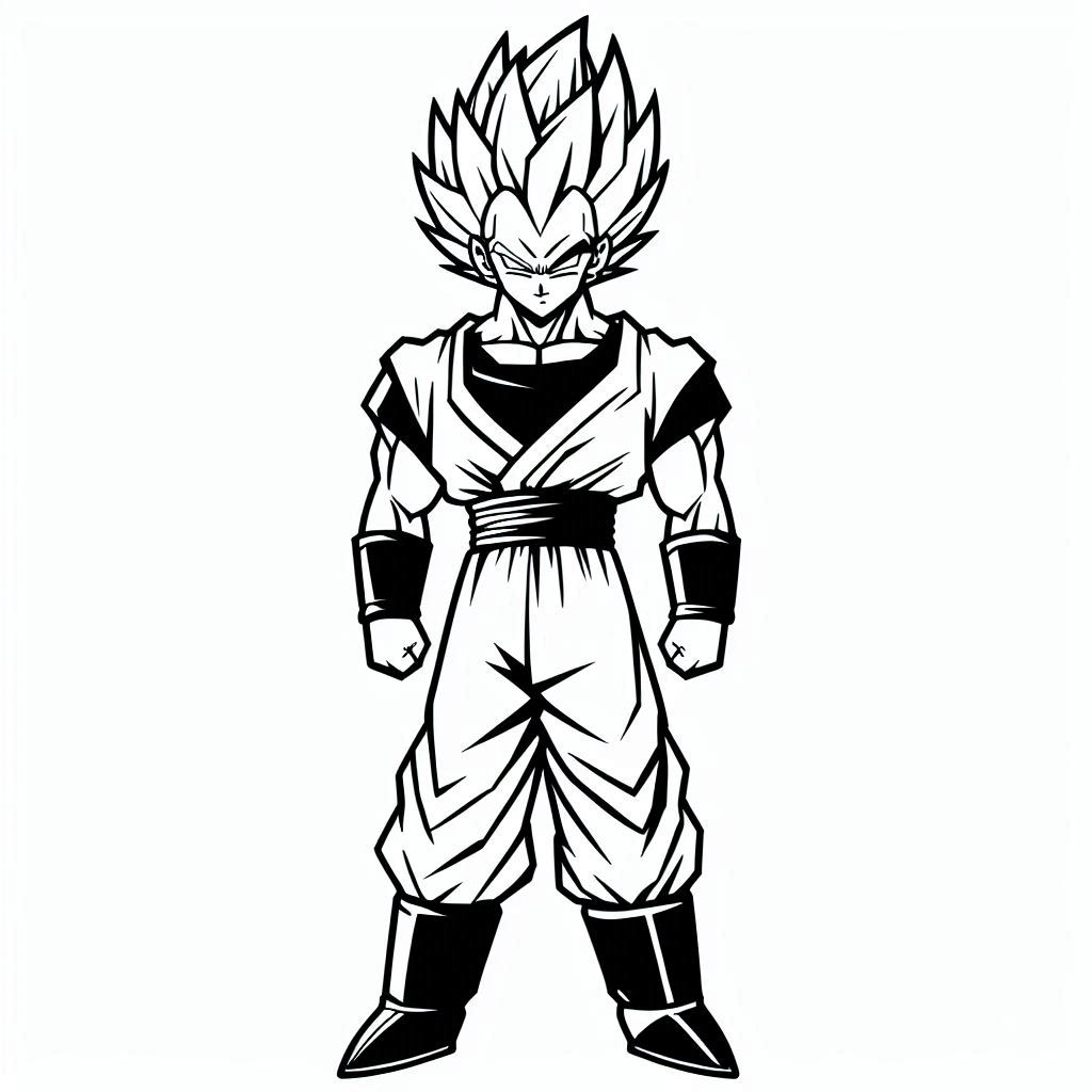 Dibujos para colorear e imprimir Vegeta