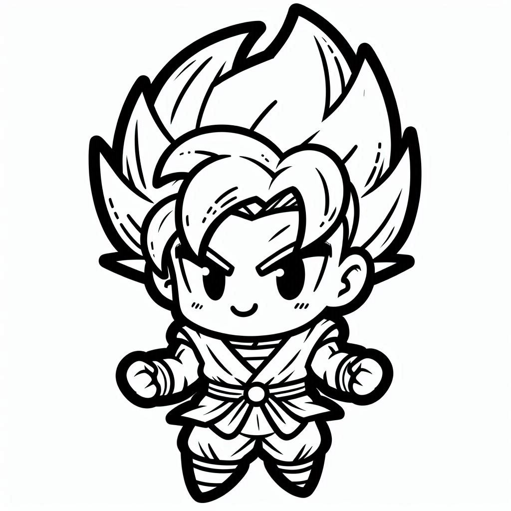 Dibujos para colorear e imprimir Vegeta