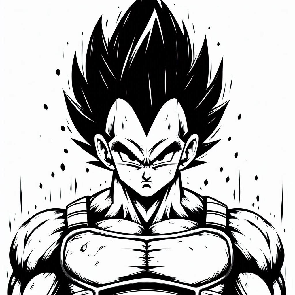 Dibujos para colorear e imprimir Vegeta