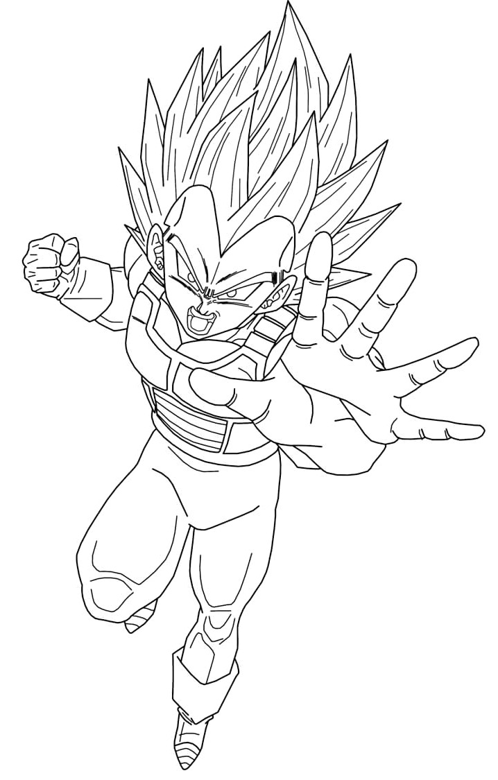 Dibujos para colorear e imprimir Vegeta