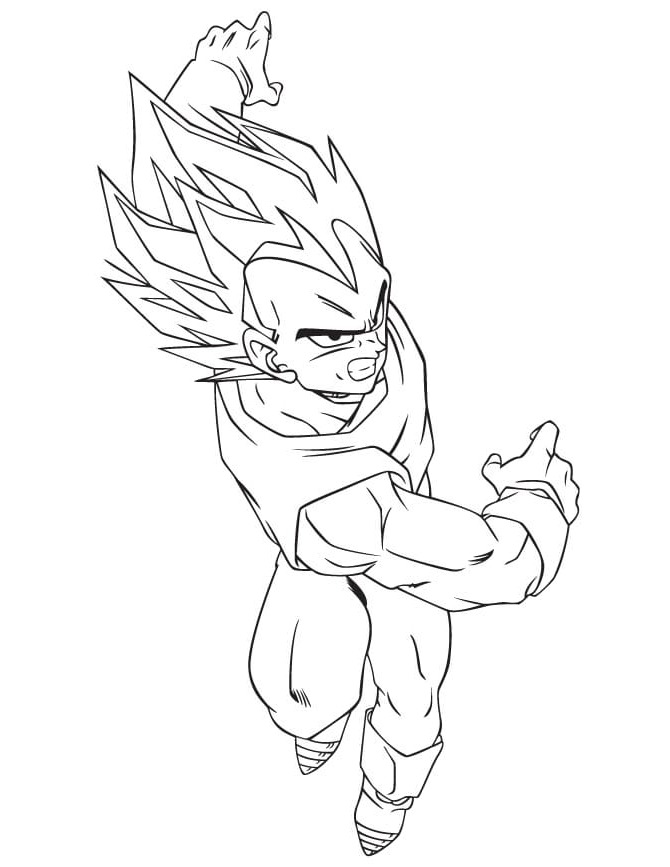 Dibujos para colorear e imprimir Vegeta